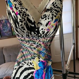 Designer dress 100% silk LaFemme Paris